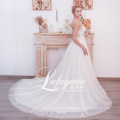 Sexy Lace Dot Tulle Bride Beach Casual Bride Gown Simple Boho Wedding Dress 2020